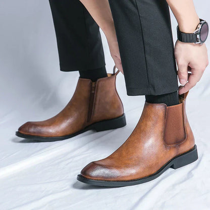 Joseph™ | Leather Chelsea Boots with Zipper Closure