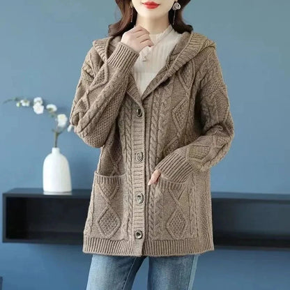 Hanna™ - Elegant Cardigan with Diamond Pattern