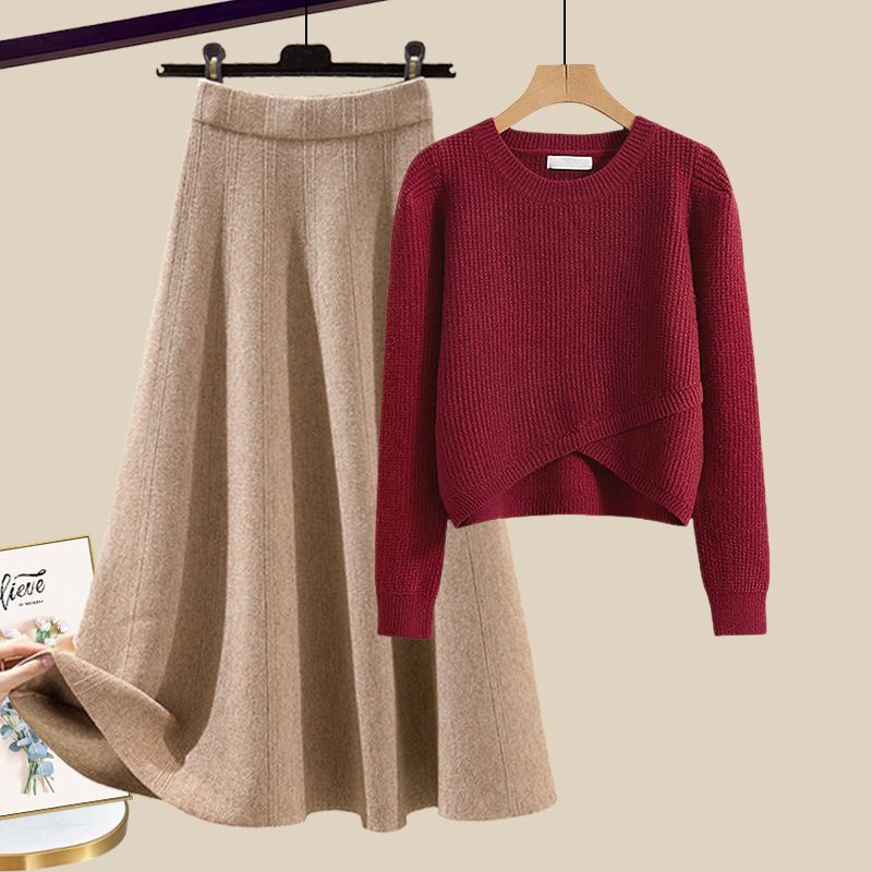 Erika™ - Stylish Knitted Sweater and Skirt Lounge Set