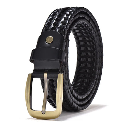 Alessio - Vintage Men's Woven Leather Belt