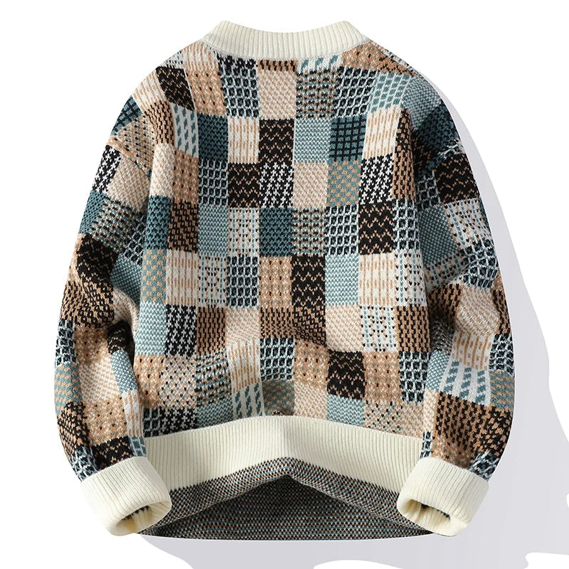 Le Clair™ | Vintage Patchwork Cashmere Sweater for Men