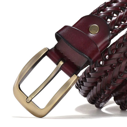 Alessio - Vintage Men's Woven Leather Belt