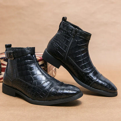 Byrne™ | Leather Boots with Buckle