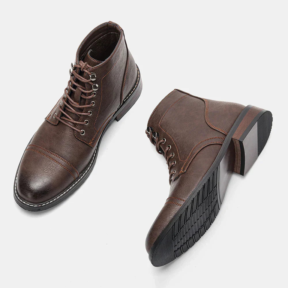 Hale™ | Vintage Derby Boots with Round Toe