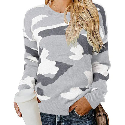 Le Clair™ | Pull Leopard Camouflage Knit