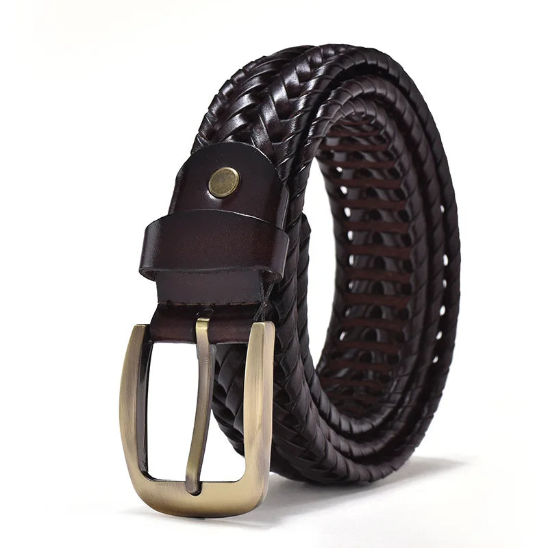 Alessio - Vintage Men's Woven Leather Belt