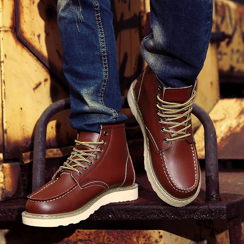 Dustin™ | Leather Winter Ankle Boots