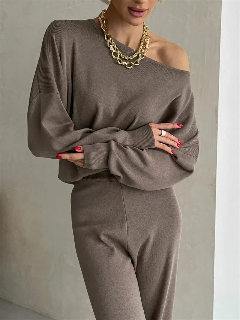 Ella™ - Elegant Solid Color Winter Knit Set