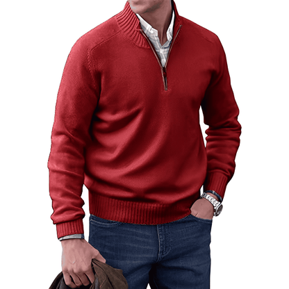 Gibson - Stylish Cashmere Zip-Up Sweater