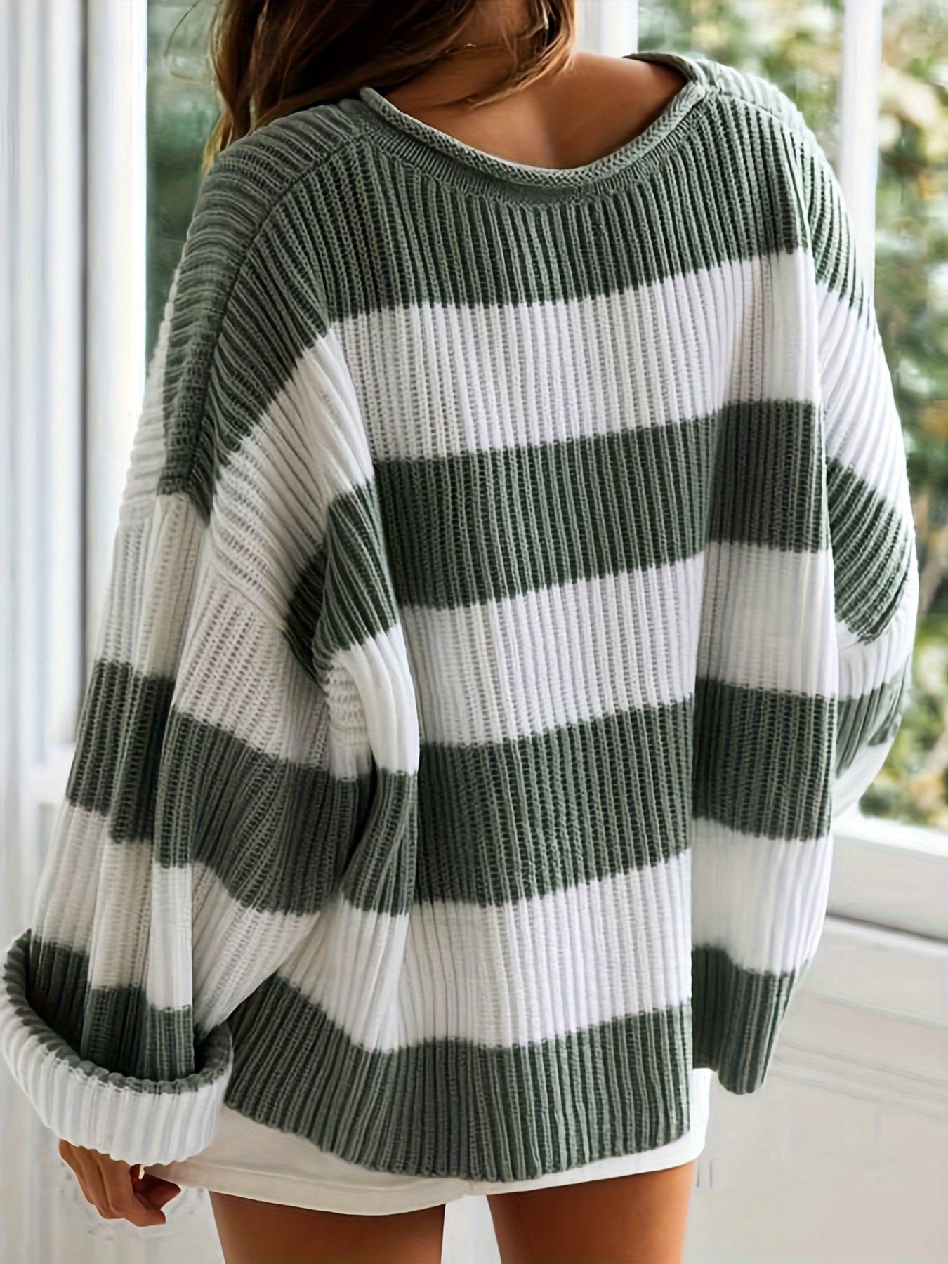 Chloe™ Striped Crew Neck Sweater