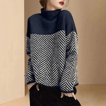 Stella™ - Soft Cotton Sweater with High Neck