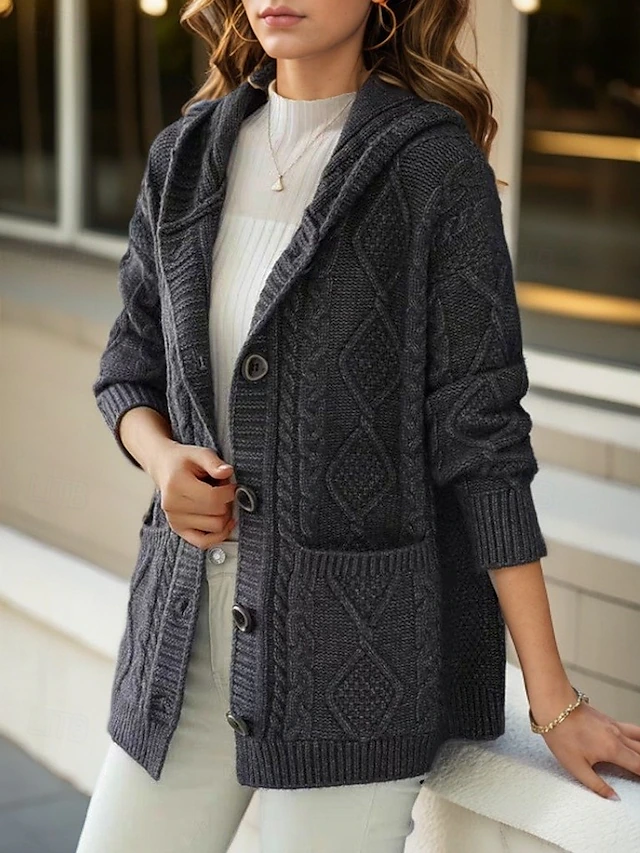 Hanna™ - Elegant Cardigan with Diamond Pattern