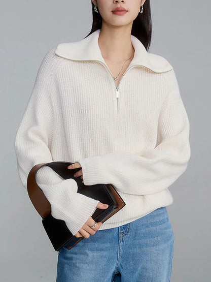 Luisa™ - Stylish Loose Sweater with Loose Zipper