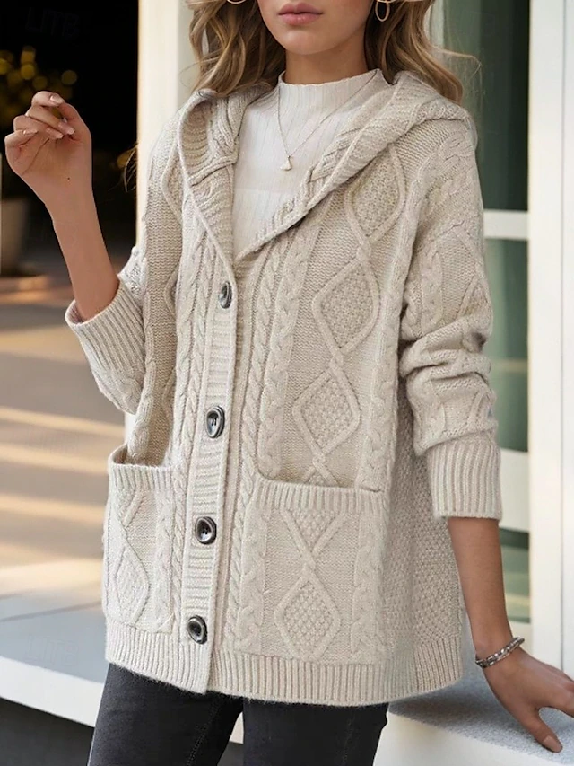 Hanna™ - Elegant Cardigan with Diamond Pattern