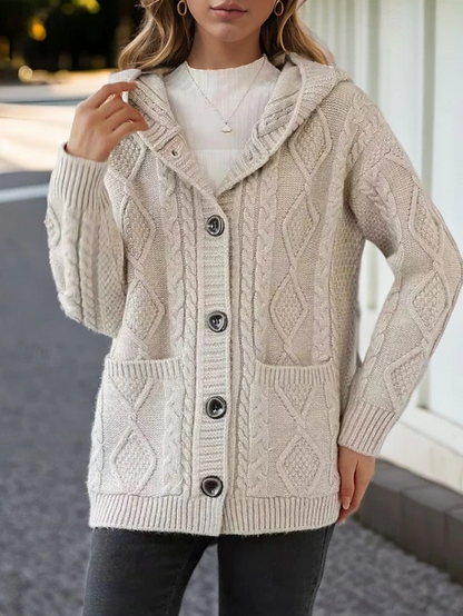 Hanna™ - Elegant Cardigan with Diamond Pattern