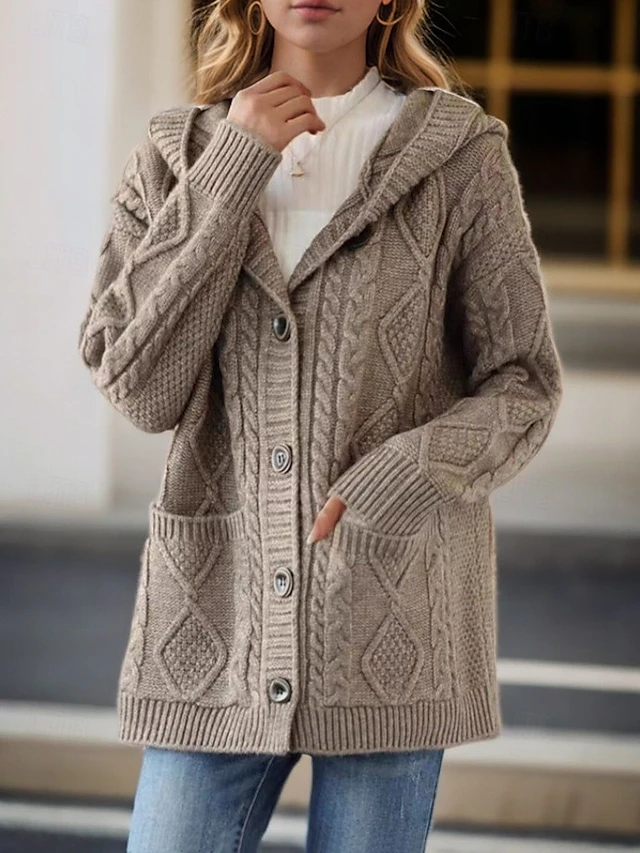 Hanna™ - Elegant Cardigan with Diamond Pattern