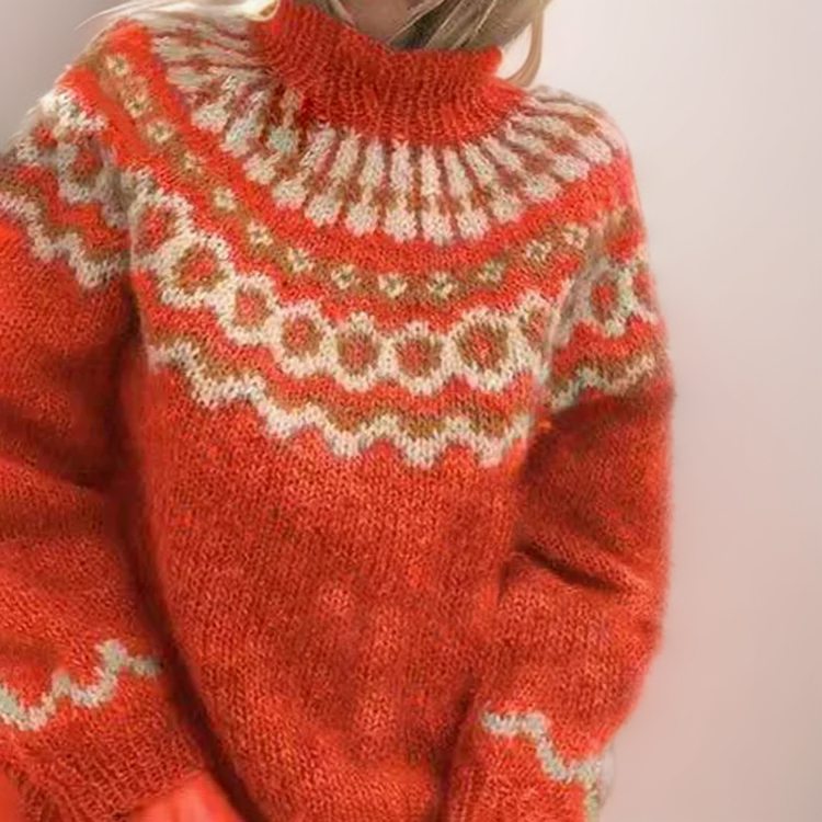 ANGE - THICK AND COZY POLO SWEATER