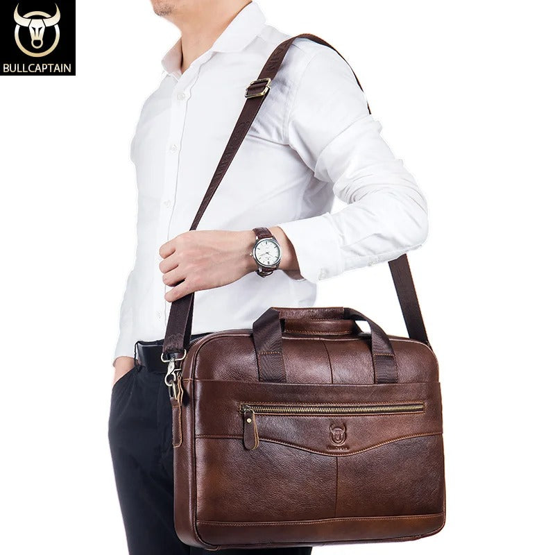 CAPTAIN | Leather Work Messenger Bag