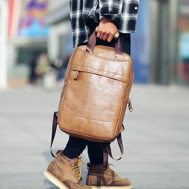 EUGENIO | Leather office backpack for men