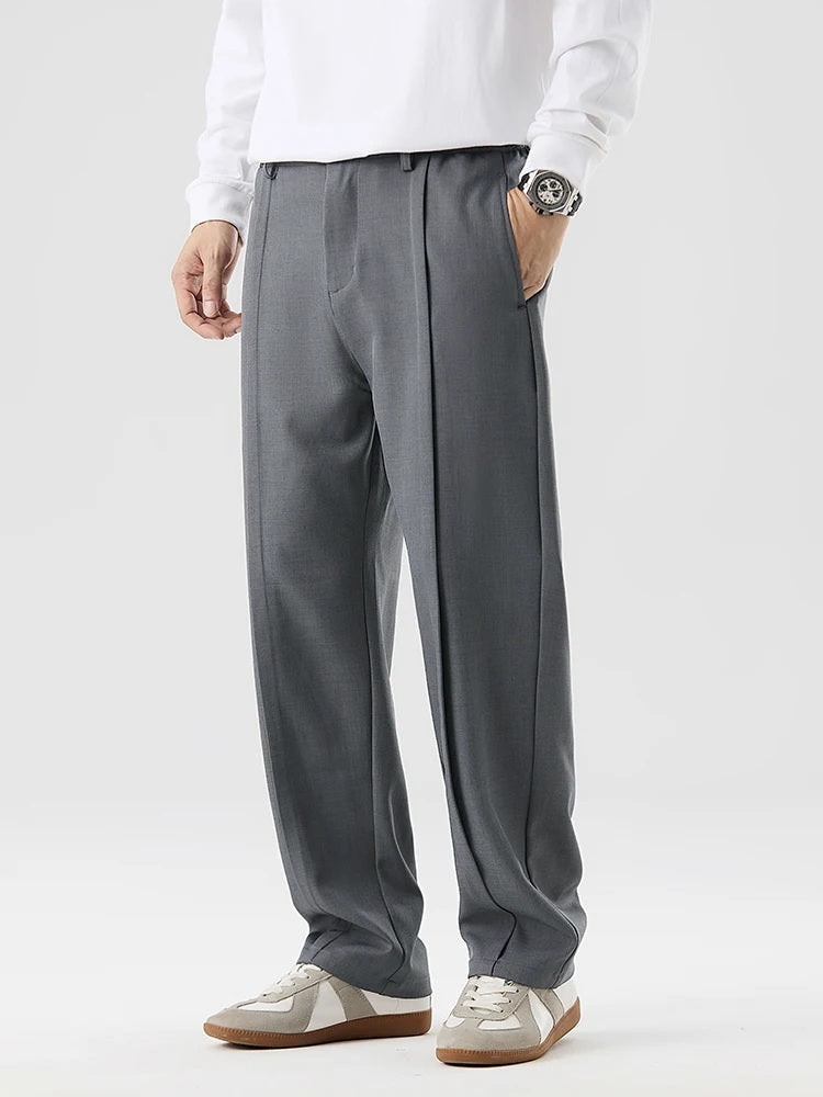 Teo - Wide-Leg Pleated Trousers