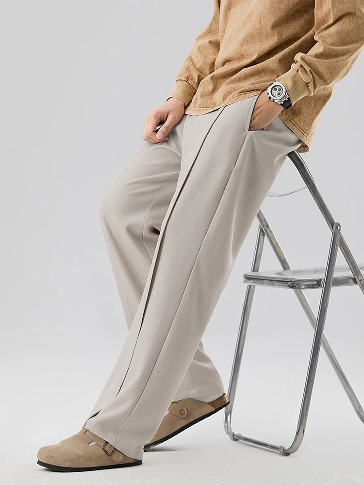 Teo - Wide-Leg Pleated Trousers