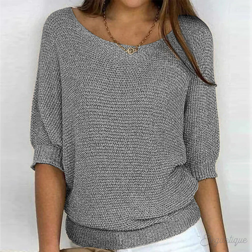 REBECCA™ | ELEGANT SWEATER IN HIGH-QUALITY CABLE YARN